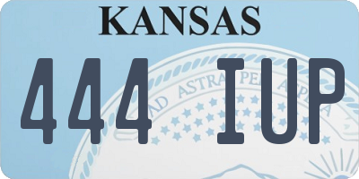 KS license plate 444IUP
