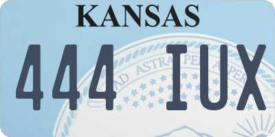 KS license plate 444IUX