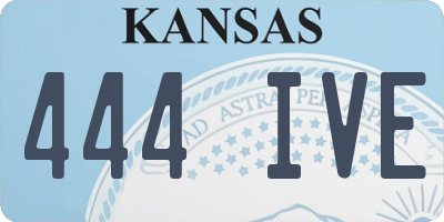 KS license plate 444IVE