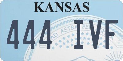 KS license plate 444IVF