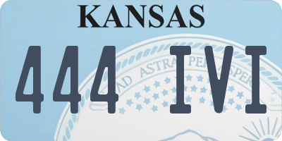 KS license plate 444IVI