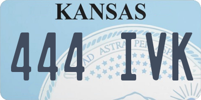 KS license plate 444IVK