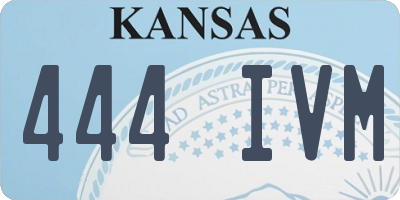 KS license plate 444IVM
