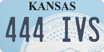 KS license plate 444IVS