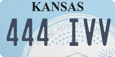 KS license plate 444IVV