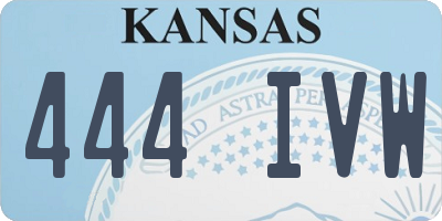 KS license plate 444IVW