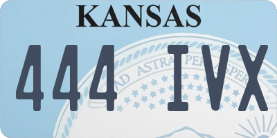 KS license plate 444IVX