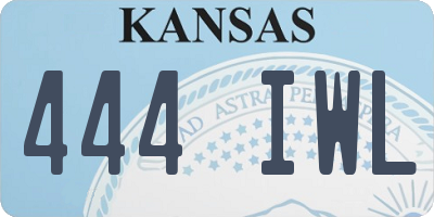 KS license plate 444IWL