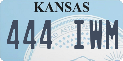 KS license plate 444IWM