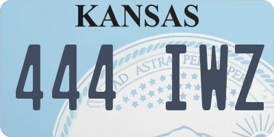 KS license plate 444IWZ