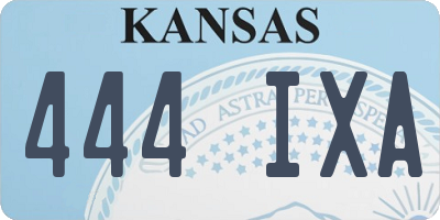 KS license plate 444IXA