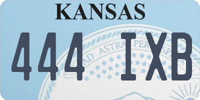 KS license plate 444IXB