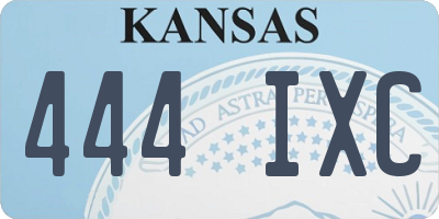 KS license plate 444IXC