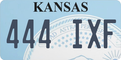 KS license plate 444IXF