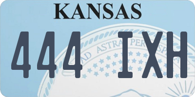 KS license plate 444IXH