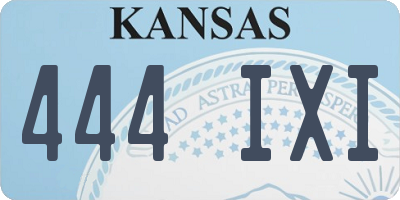 KS license plate 444IXI