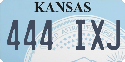 KS license plate 444IXJ