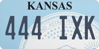 KS license plate 444IXK
