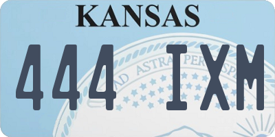 KS license plate 444IXM