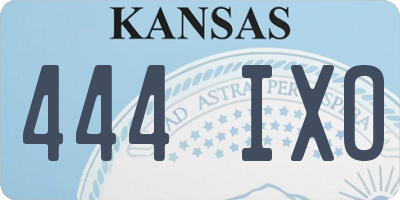KS license plate 444IXO