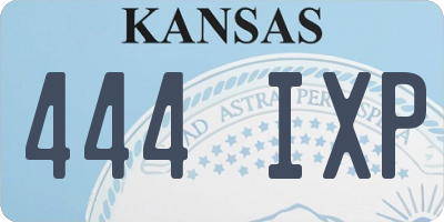 KS license plate 444IXP