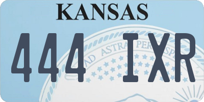KS license plate 444IXR