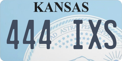 KS license plate 444IXS