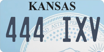KS license plate 444IXV