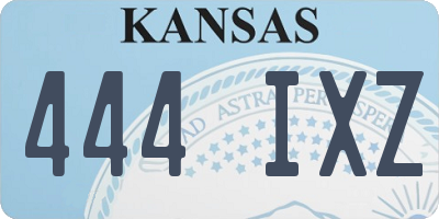 KS license plate 444IXZ