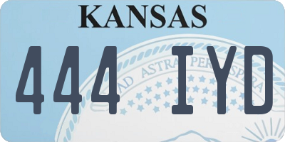 KS license plate 444IYD