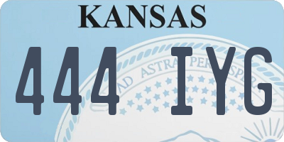 KS license plate 444IYG