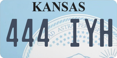 KS license plate 444IYH
