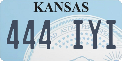 KS license plate 444IYI