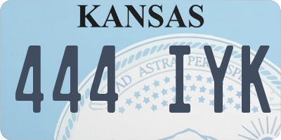 KS license plate 444IYK