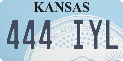 KS license plate 444IYL