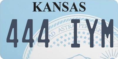 KS license plate 444IYM