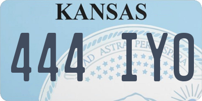 KS license plate 444IYO