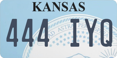 KS license plate 444IYQ