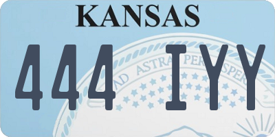 KS license plate 444IYY