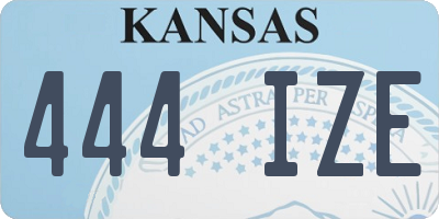 KS license plate 444IZE
