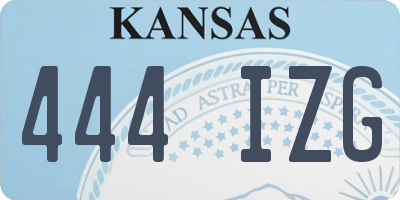 KS license plate 444IZG