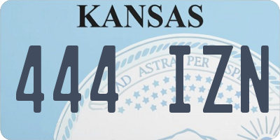 KS license plate 444IZN