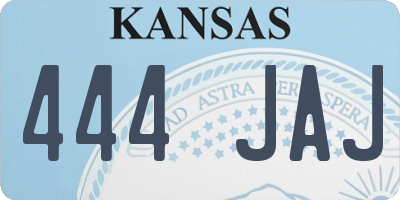 KS license plate 444JAJ
