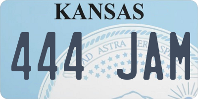 KS license plate 444JAM