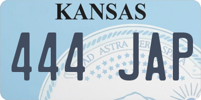 KS license plate 444JAP