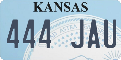 KS license plate 444JAU