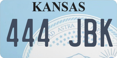 KS license plate 444JBK