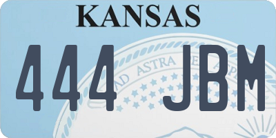 KS license plate 444JBM