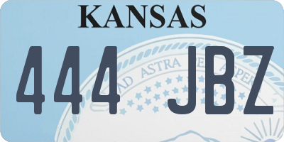 KS license plate 444JBZ
