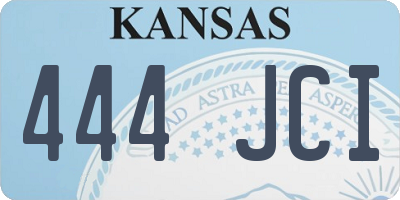 KS license plate 444JCI